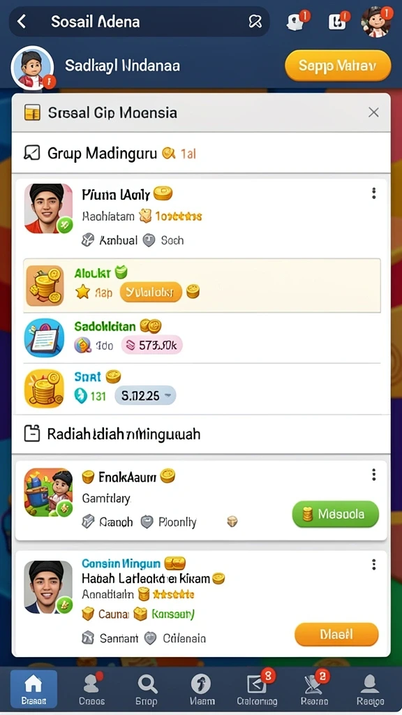 Momen seru saat bermain dengan teman-teman.