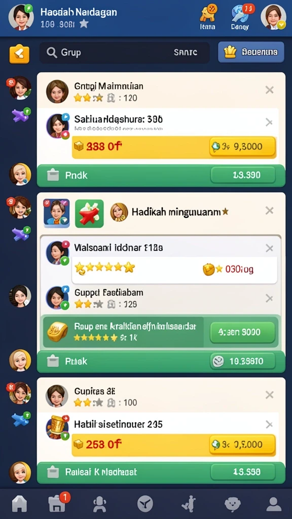 Pemandangan level yang menantang dan penuh warna.