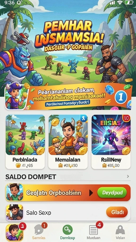 Beragam pilihan permainan yang tersedia.
