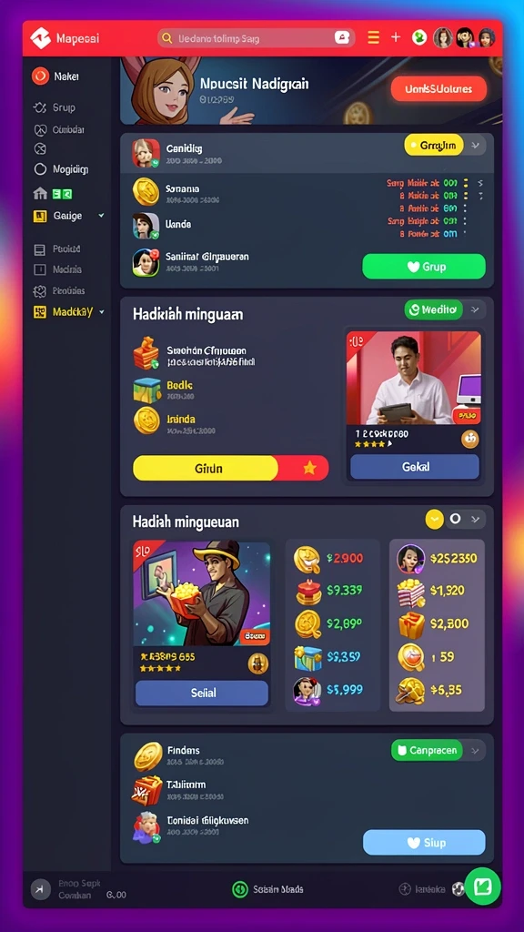 Screenshot memperlihatkan mode kompetitif yang penuh tantangan.