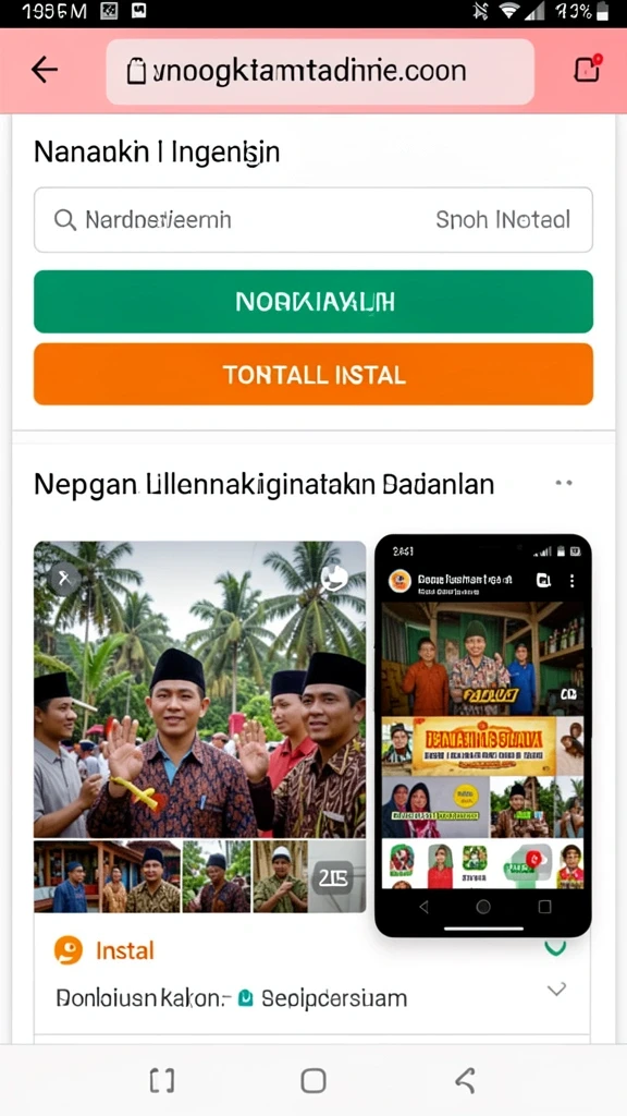 Tampilan antarmuka utama yang menarik.