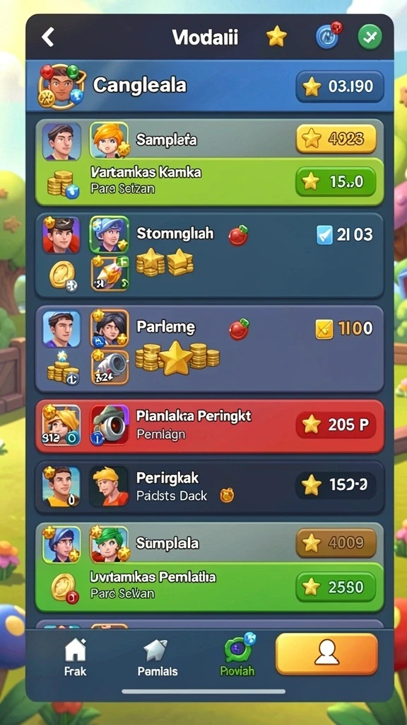 Leaderboard kompetitif yang menyenangkan untuk bersaing.