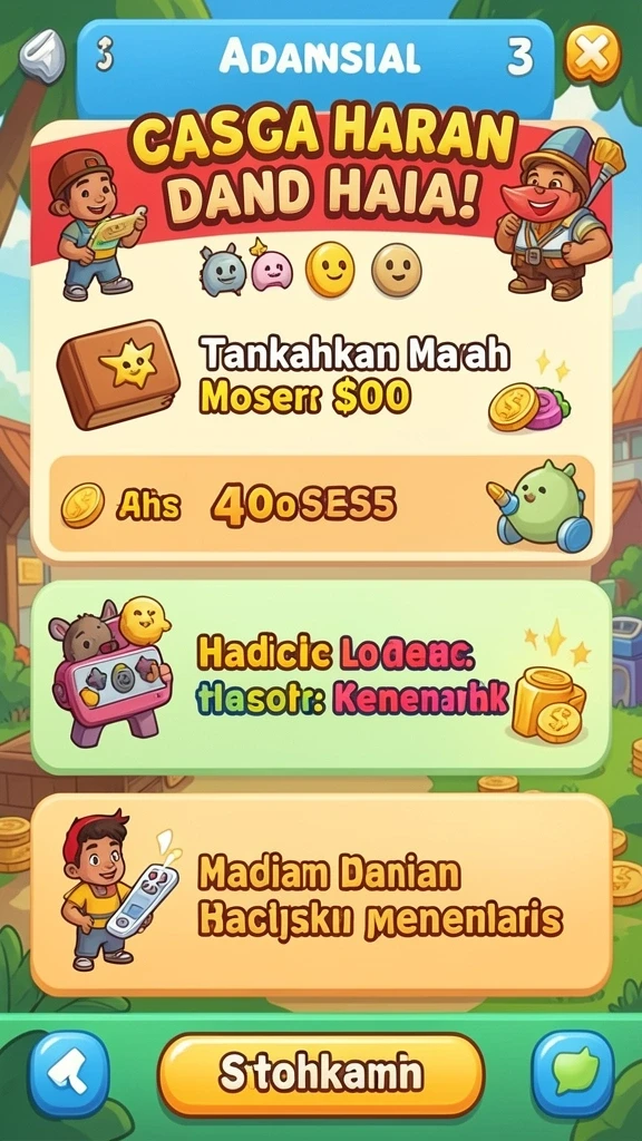Karakter unik dengan kemampuan masing-masing.