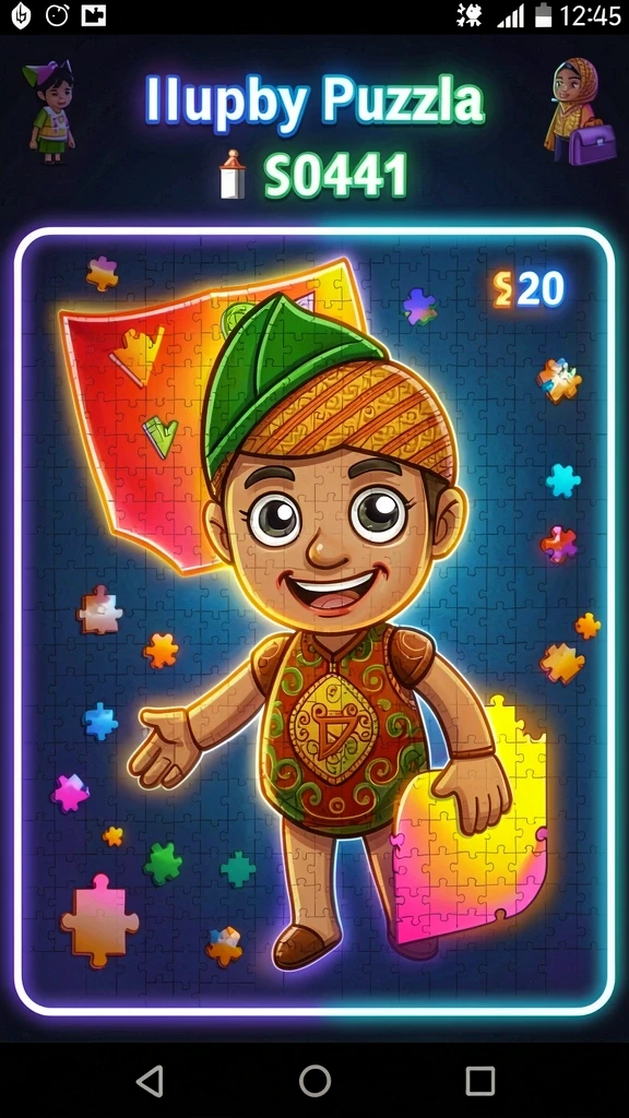 Screenshot menunjukkan tampilan awal permainan LUCKYDF.