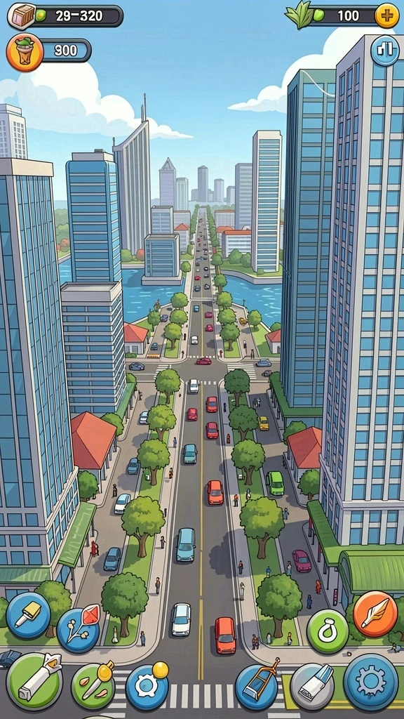 Gambaran dunia game yang kaya detail dan warna.